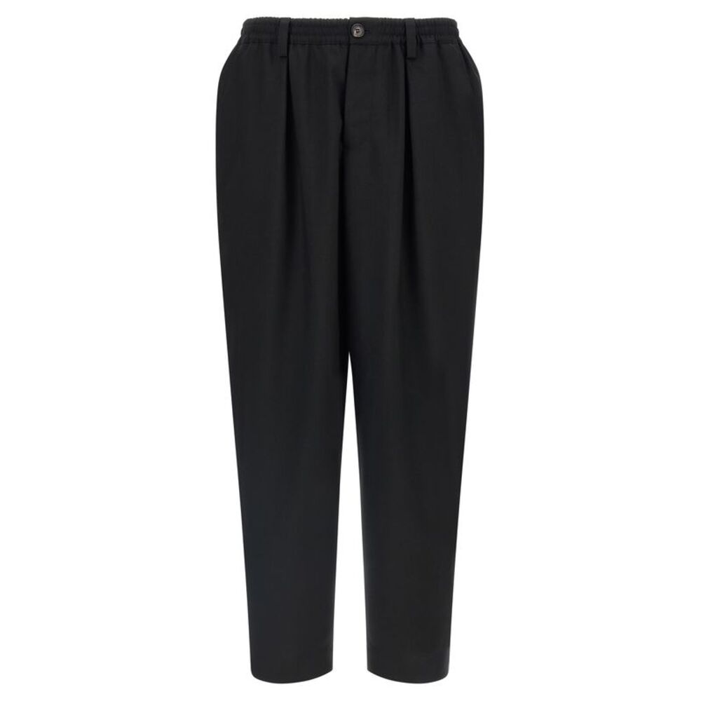 Marni Black Virgin Wool Cropped Men's Pants